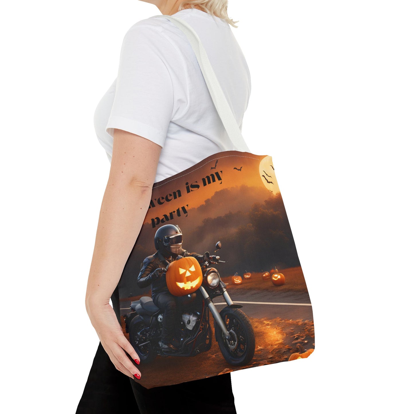 Tote Bag (AOP)halloween gift Pumpkin Party boy girl unisex