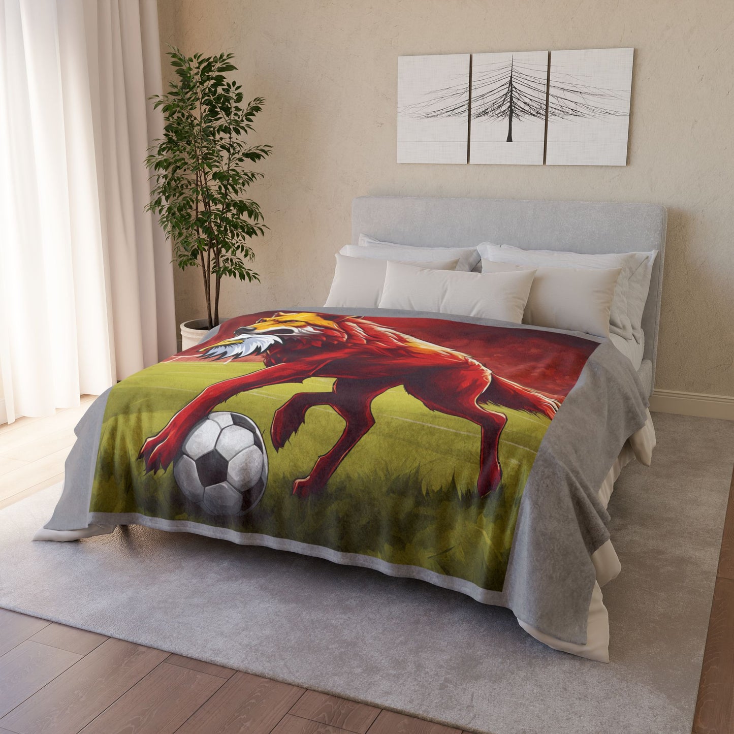 Soft Polyester Blanket lupo aquila testa roma calcio campo derby