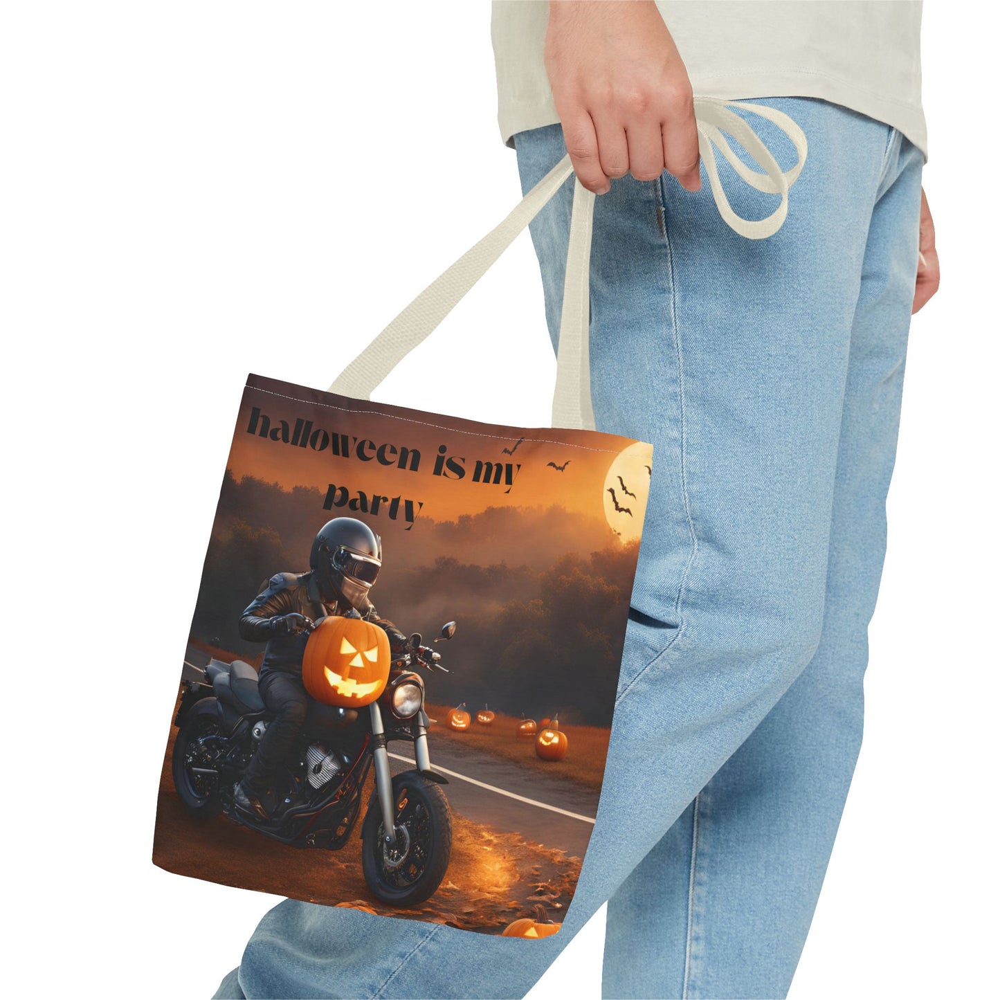 Tote Bag (AOP)halloween gift Pumpkin Party boy girl unisex