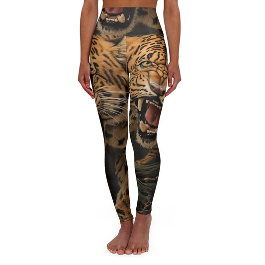 High Waisted Yoga Leggings (AOP) print woman girl wonderful