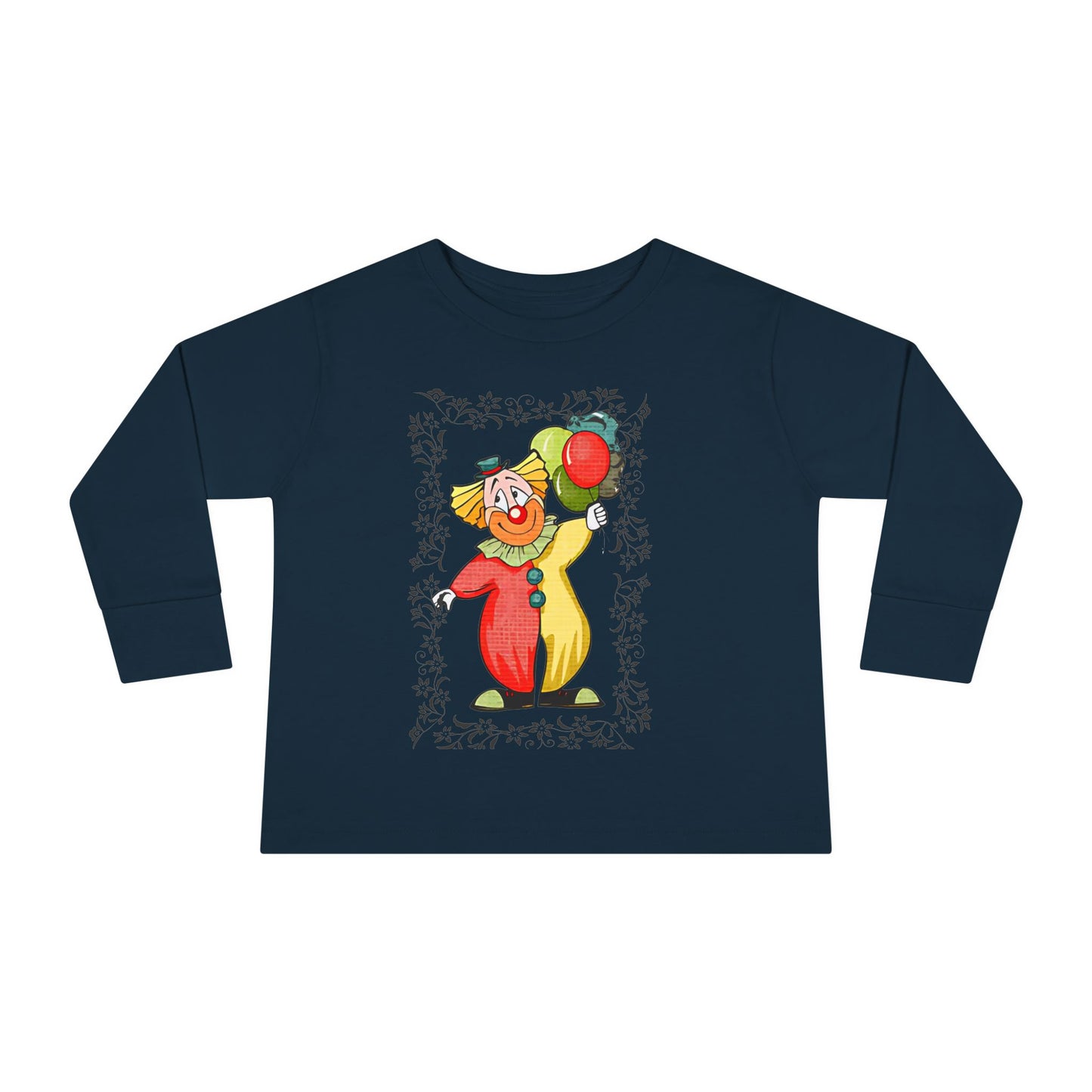 Toddler Long Sleeve Tee bambini clown palloncini colorati