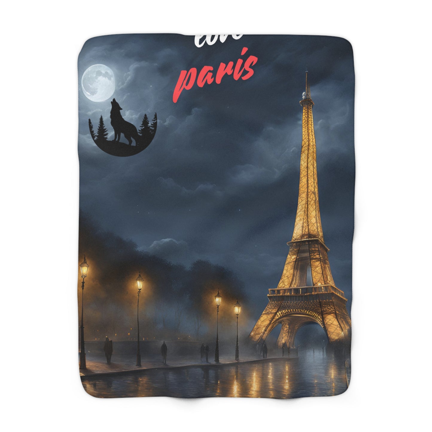 Sherpa Fleece Blanket love paris coperta regalo unisex donna