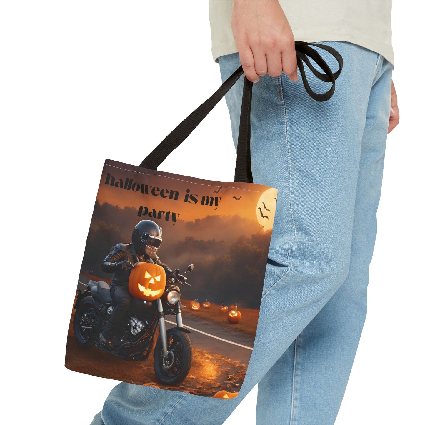 Tote Bag (AOP)halloween gift Pumpkin Party boy girl unisex