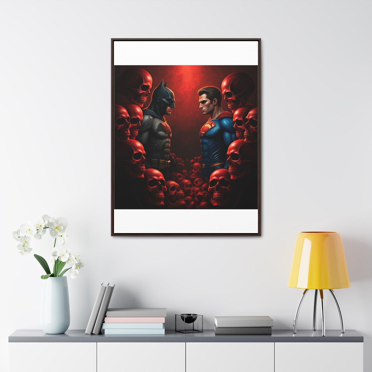 batman vs superman Gallery Canvas Wraps, Vertical Frame