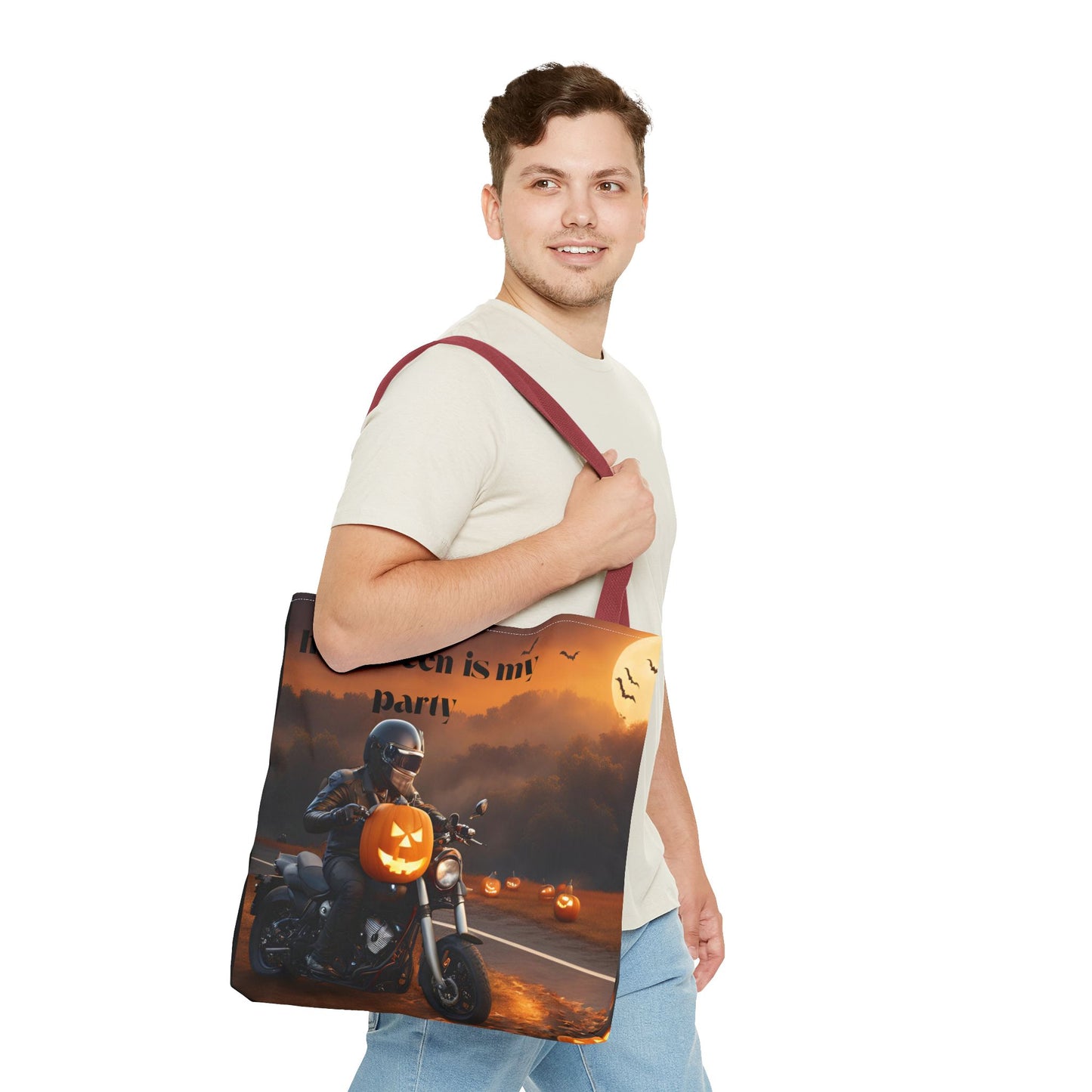 Tote Bag (AOP)halloween gift Pumpkin Party boy girl unisex