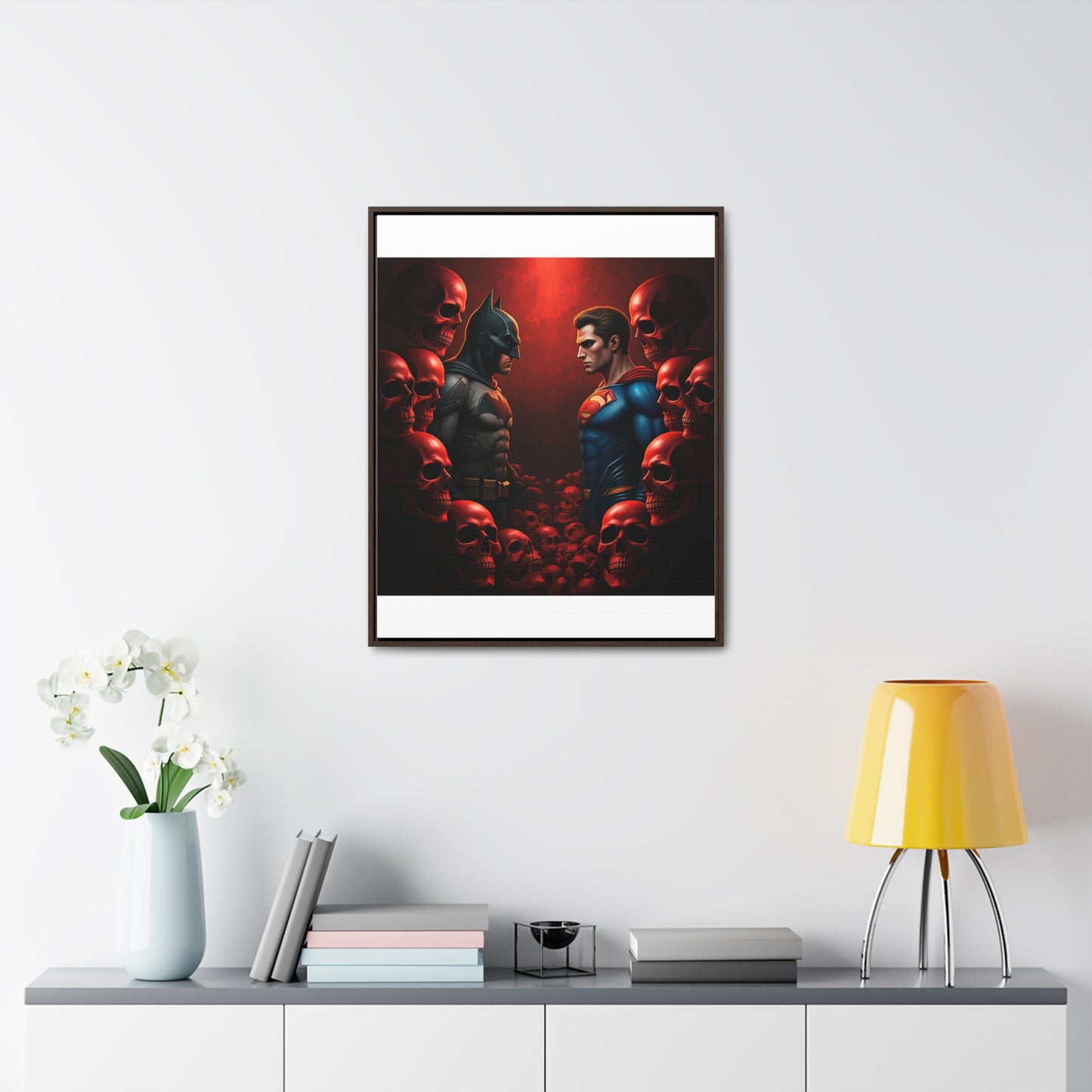 batman vs superman Gallery Canvas Wraps, Vertical Frame