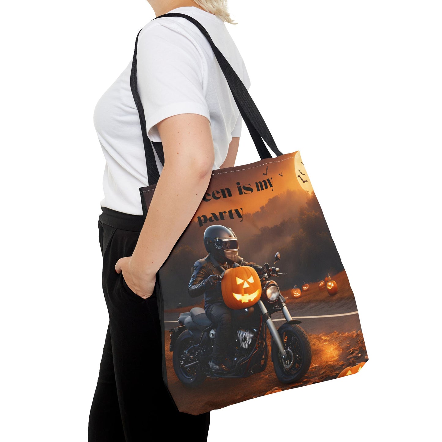 Tote Bag (AOP)halloween gift Pumpkin Party boy girl unisex