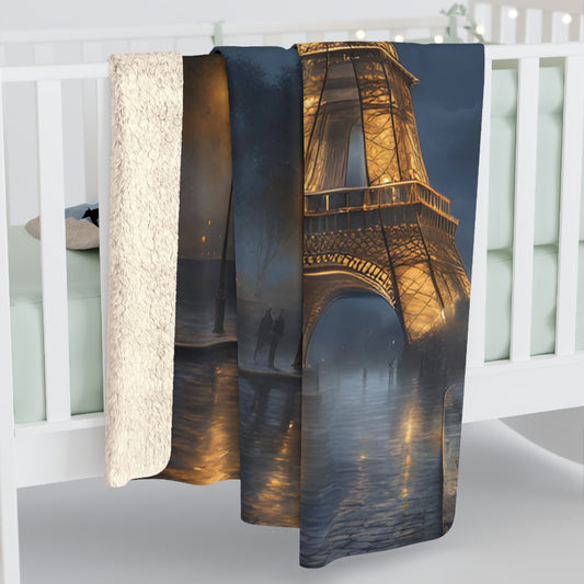 Sherpa Fleece Blanket love paris coperta regalo unisex donna