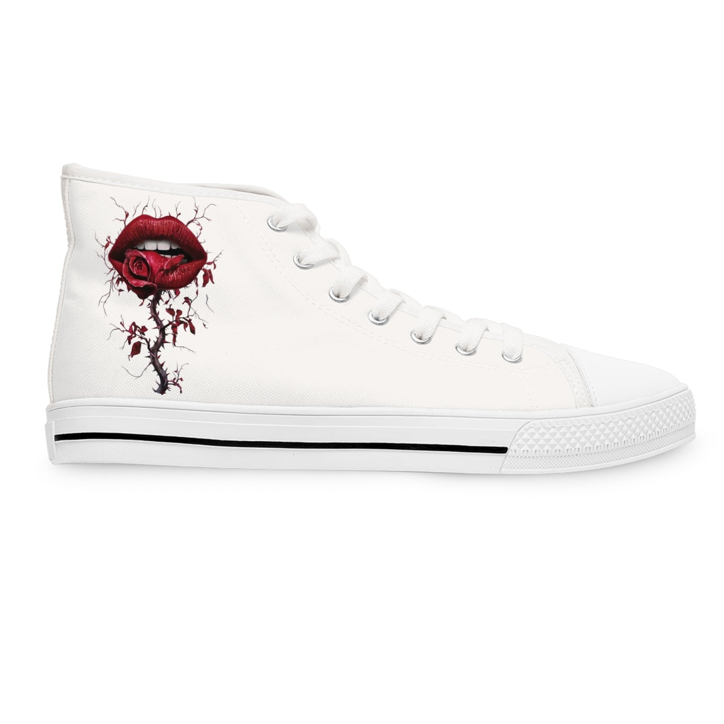 Women's High Top Sneakers roses panther