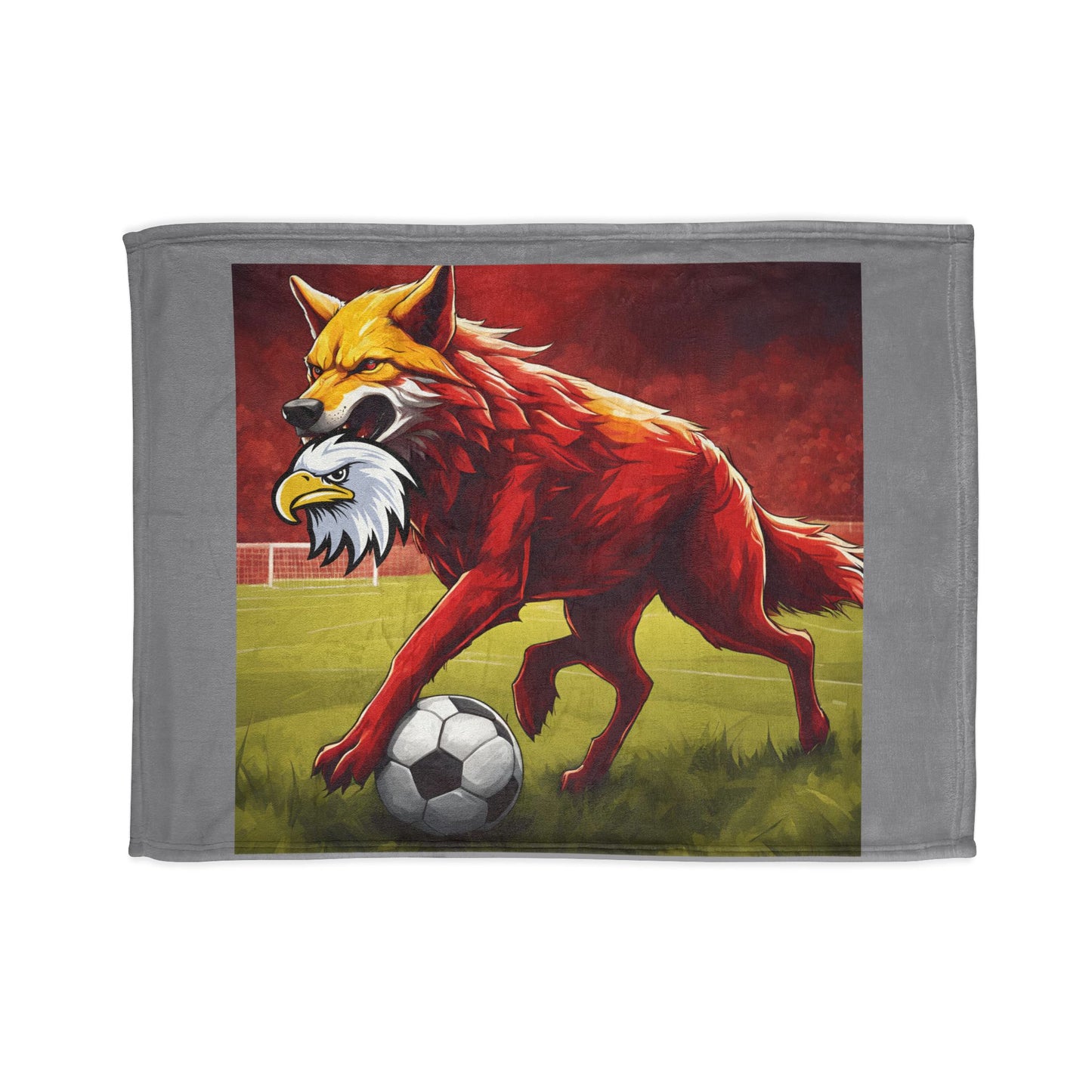 Soft Polyester Blanket lupo aquila testa roma calcio campo derby