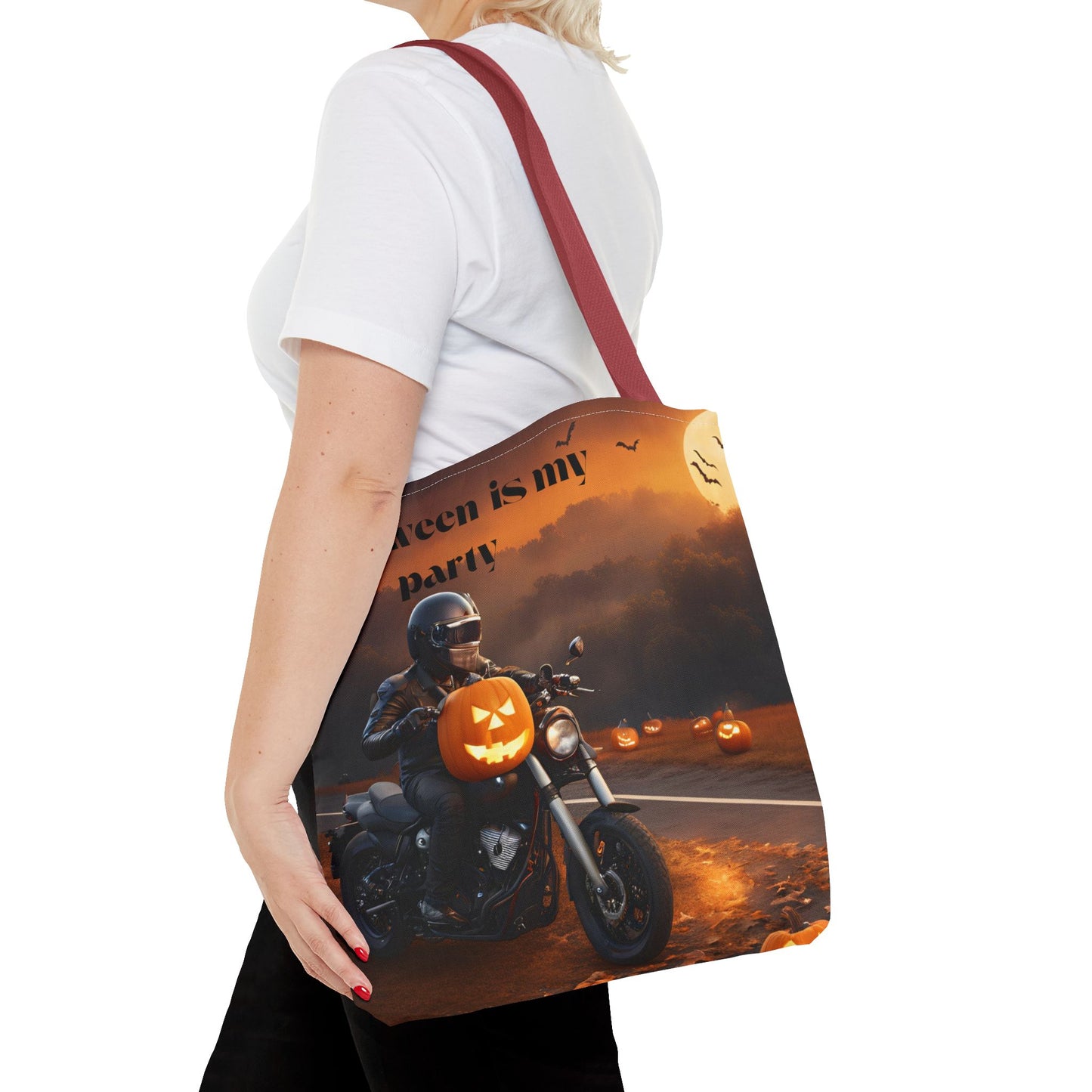 Tote Bag (AOP)halloween gift Pumpkin Party boy girl unisex