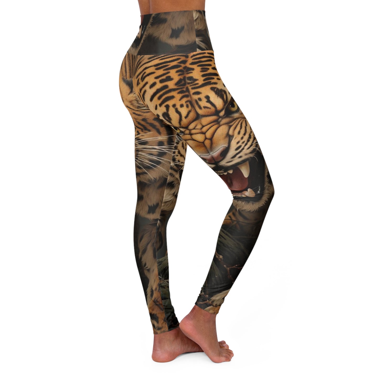 High Waisted Yoga Leggings (AOP) print woman girl wonderful