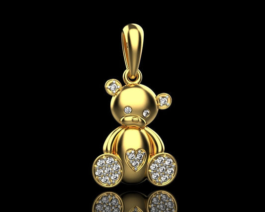 pendente teddy orsetto spiritoso argento oro 18kt diamanti rubini smeraldi unisex donna ragazza made in italy compleanno