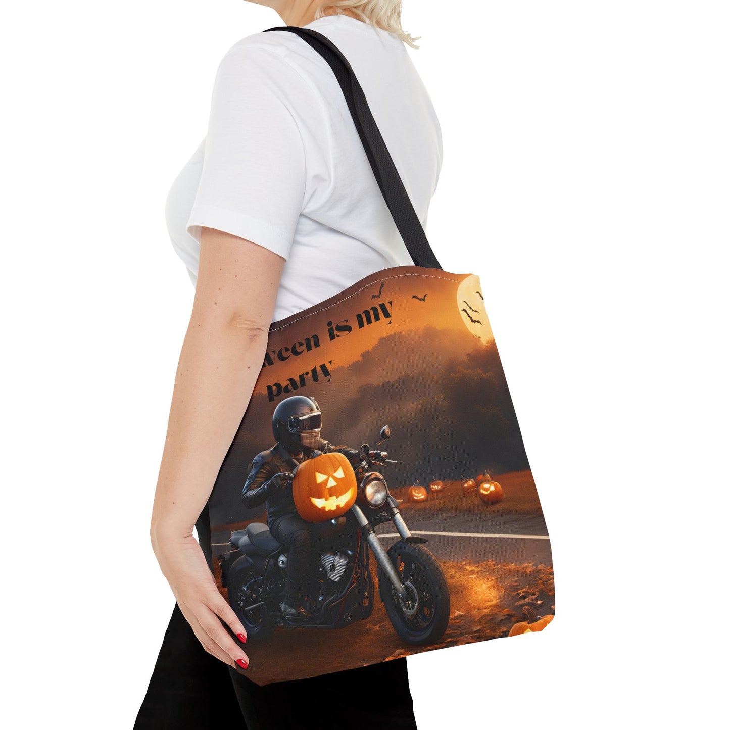 Tote Bag (AOP)halloween gift Pumpkin Party boy girl unisex