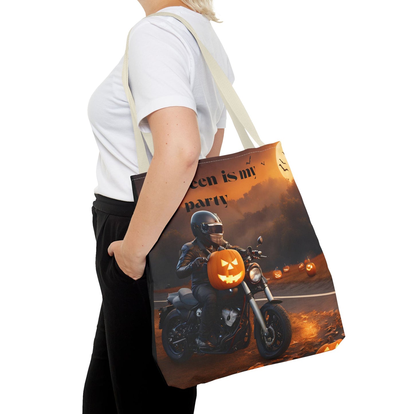 Tote Bag (AOP)halloween gift Pumpkin Party boy girl unisex