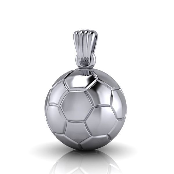 pendente pallone di calcio sport argento 925 oro 18kt sfera passione unisex regalo compleanno