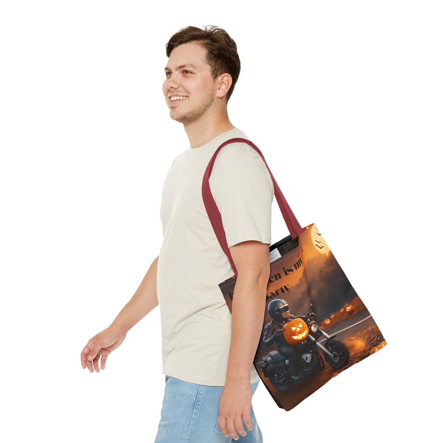 Tote Bag (AOP)halloween gift Pumpkin Party boy girl unisex