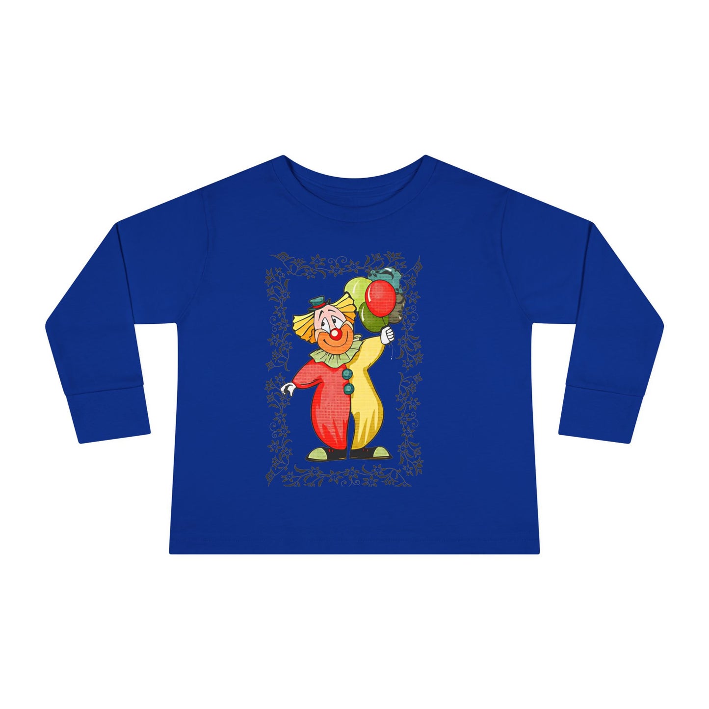 Toddler Long Sleeve Tee bambini clown palloncini colorati