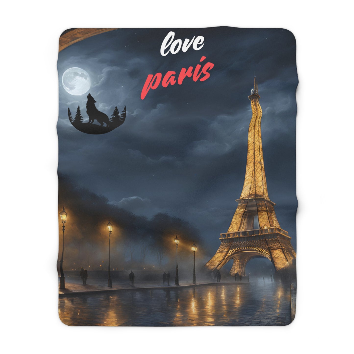 Sherpa Fleece Blanket love paris coperta regalo unisex donna