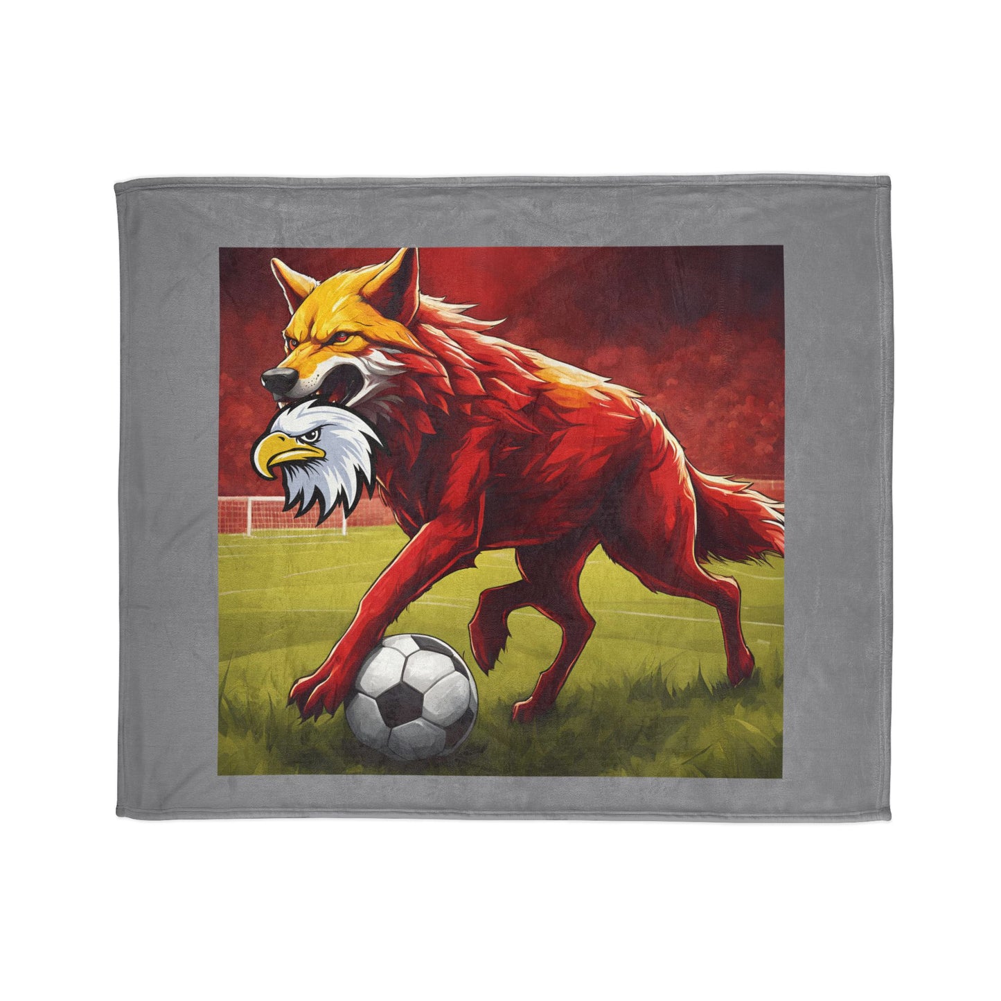 Soft Polyester Blanket lupo aquila testa roma calcio campo derby