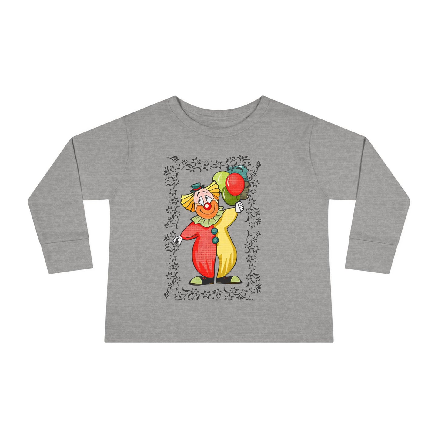 Toddler Long Sleeve Tee bambini clown palloncini colorati