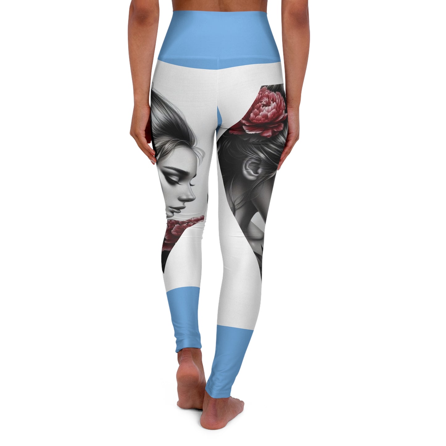 High Waisted Yoga Leggings (AOP) woman diamond