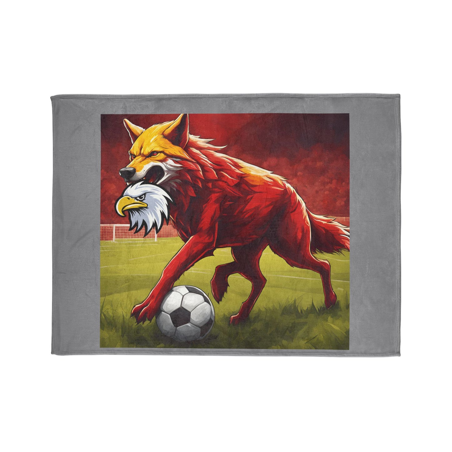 Soft Polyester Blanket lupo aquila testa roma calcio campo derby