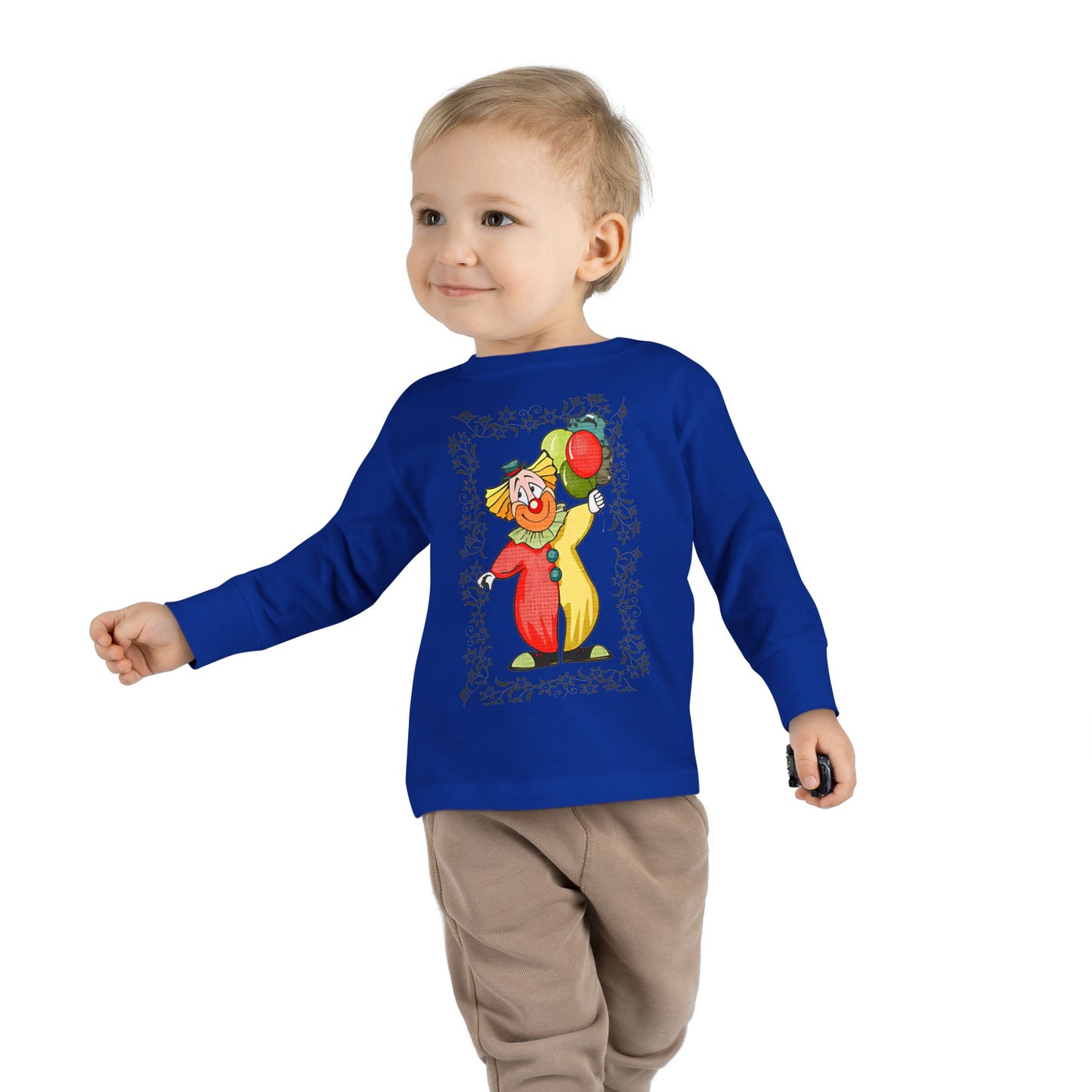 Toddler Long Sleeve Tee bambini clown palloncini colorati