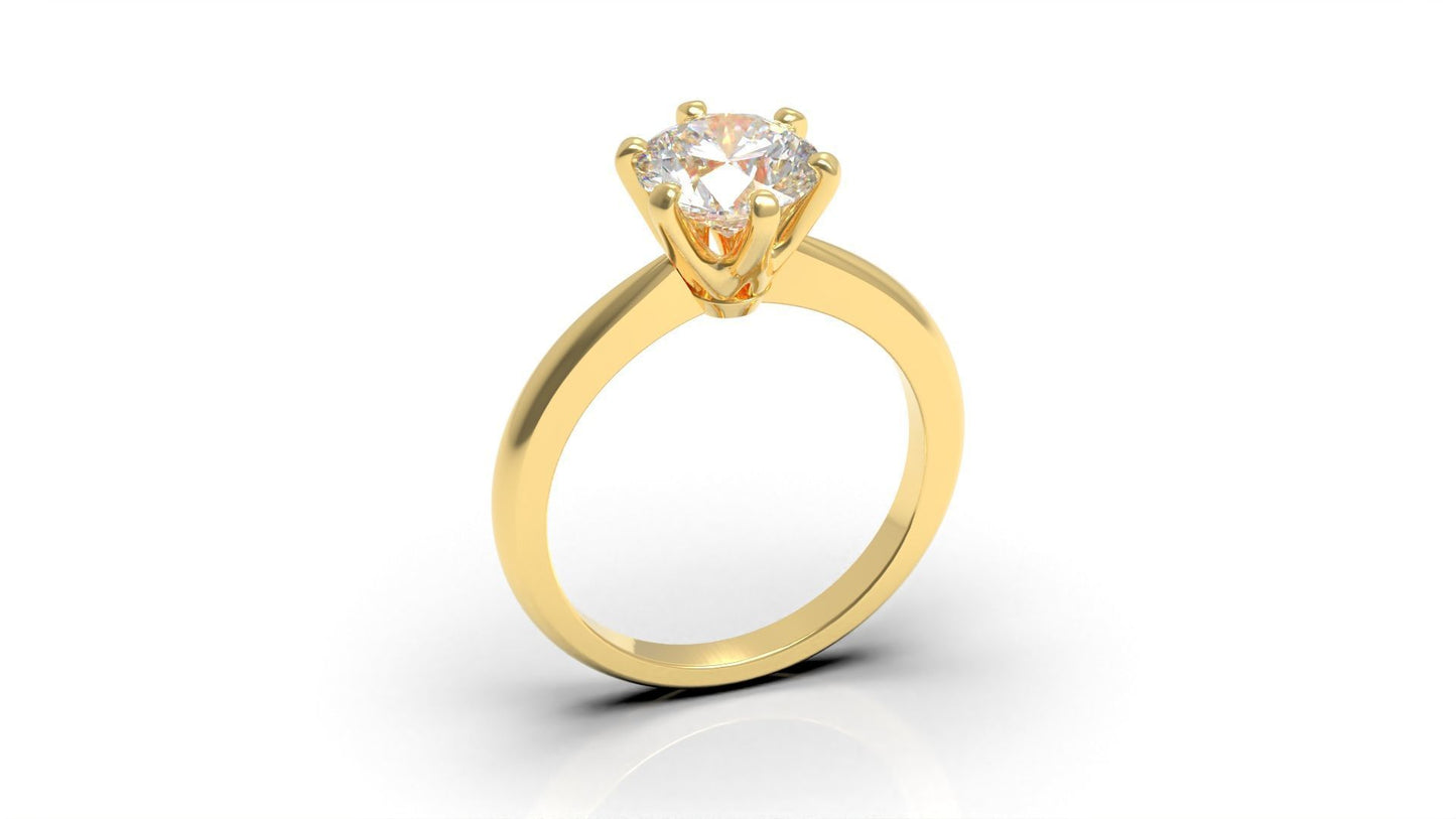 anello solitario oro 18kt regalo ragazza donna fidanzamento compleanno luce made in italy