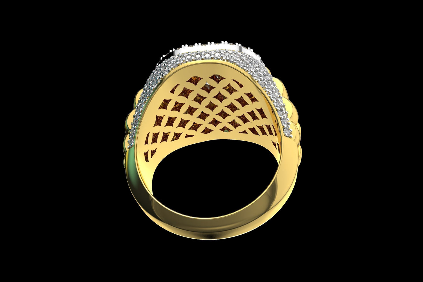 anello oro 18kt con diamanti lusso uomo regalo design made in italy