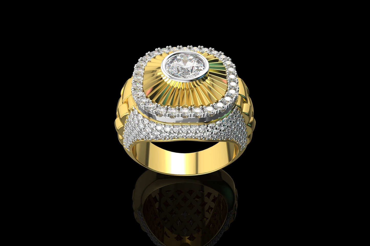 anello oro 18kt con diamanti lusso uomo regalo design made in italy