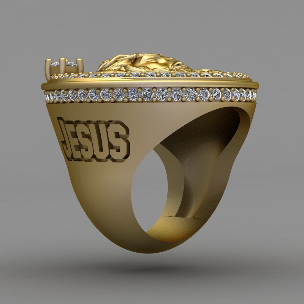 anello gesu' 18kt 