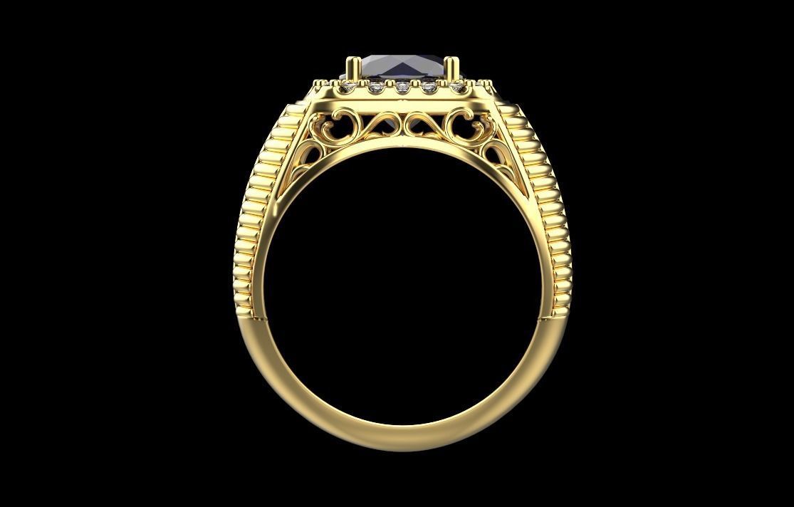 anello oro 18kt zaffiro e diamanti uomo prezioso luminoso made in italy arte gioiello eterno