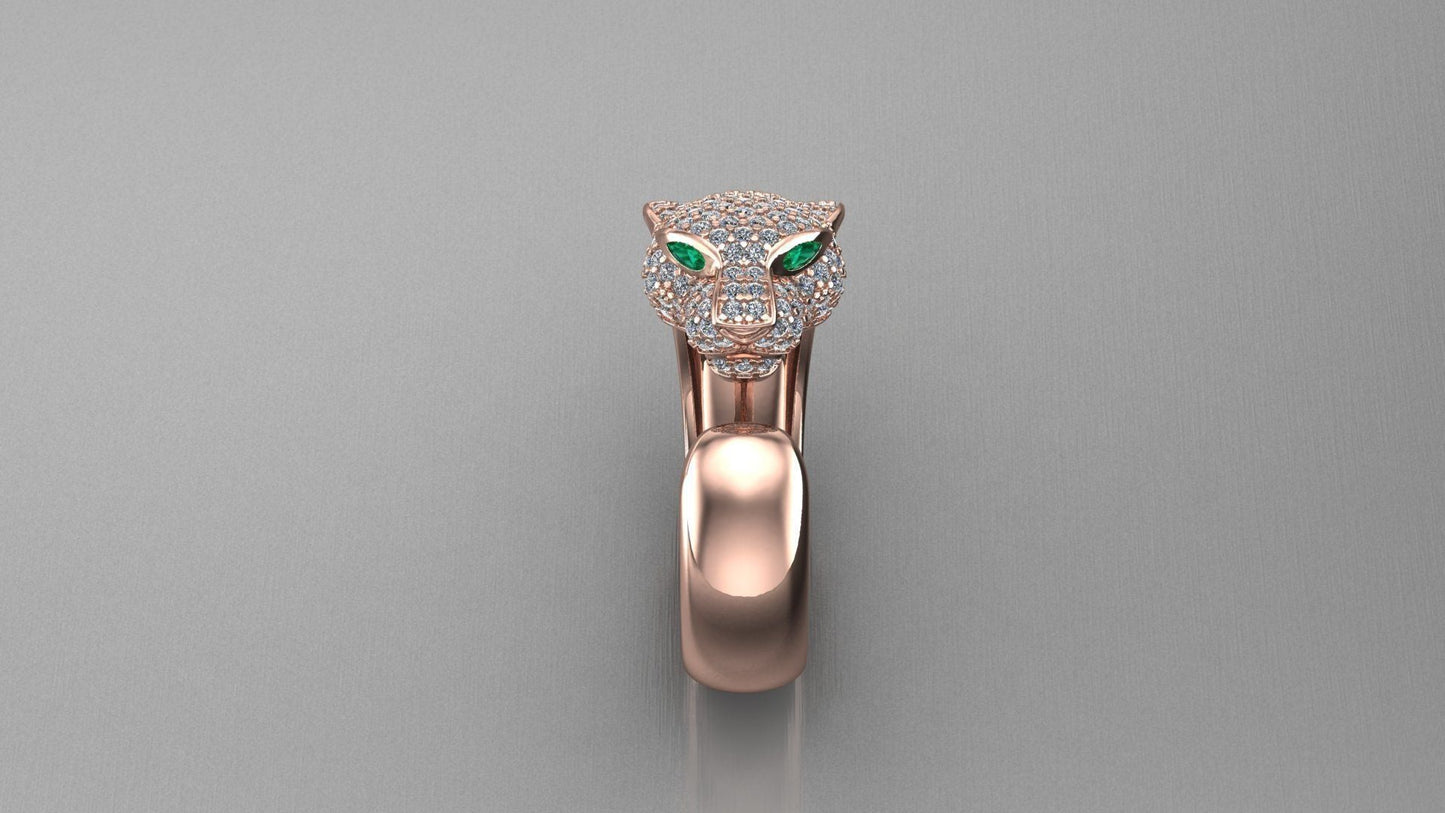 Copia del anello panther 18kt oro diamanti donna regalo made in italy fidanzamento compleanno