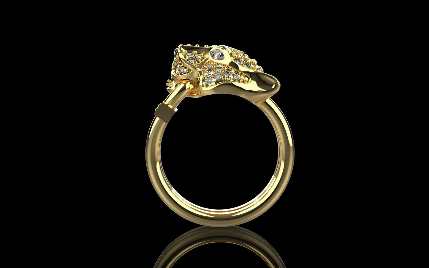 anello panther oro 18kt diamanti design lusso donna regalo fidanzamento fashion luminoso