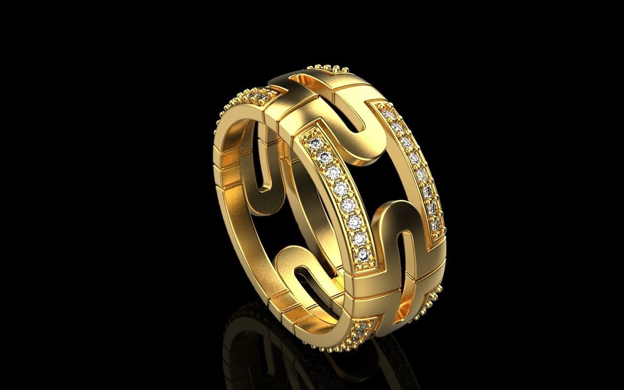 anello parentesi design oro 18kt diamanti prezioso regalo donna ragazza made in italy