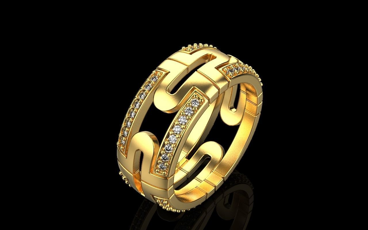 anello parentesi design oro 18kt diamanti prezioso regalo donna ragazza made in italy