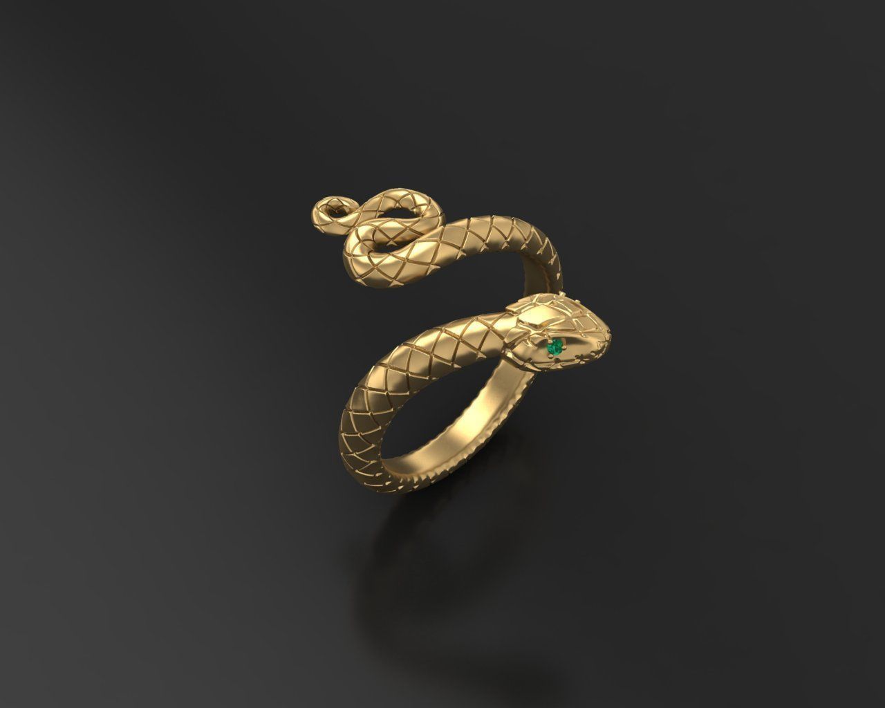 anello serpente oro 18kt argento smeraldi design made in italy gioielleria