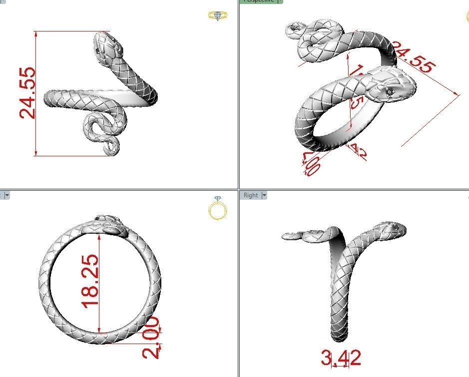 anello serpente oro 18kt argento smeraldi design made in italy gioielleria