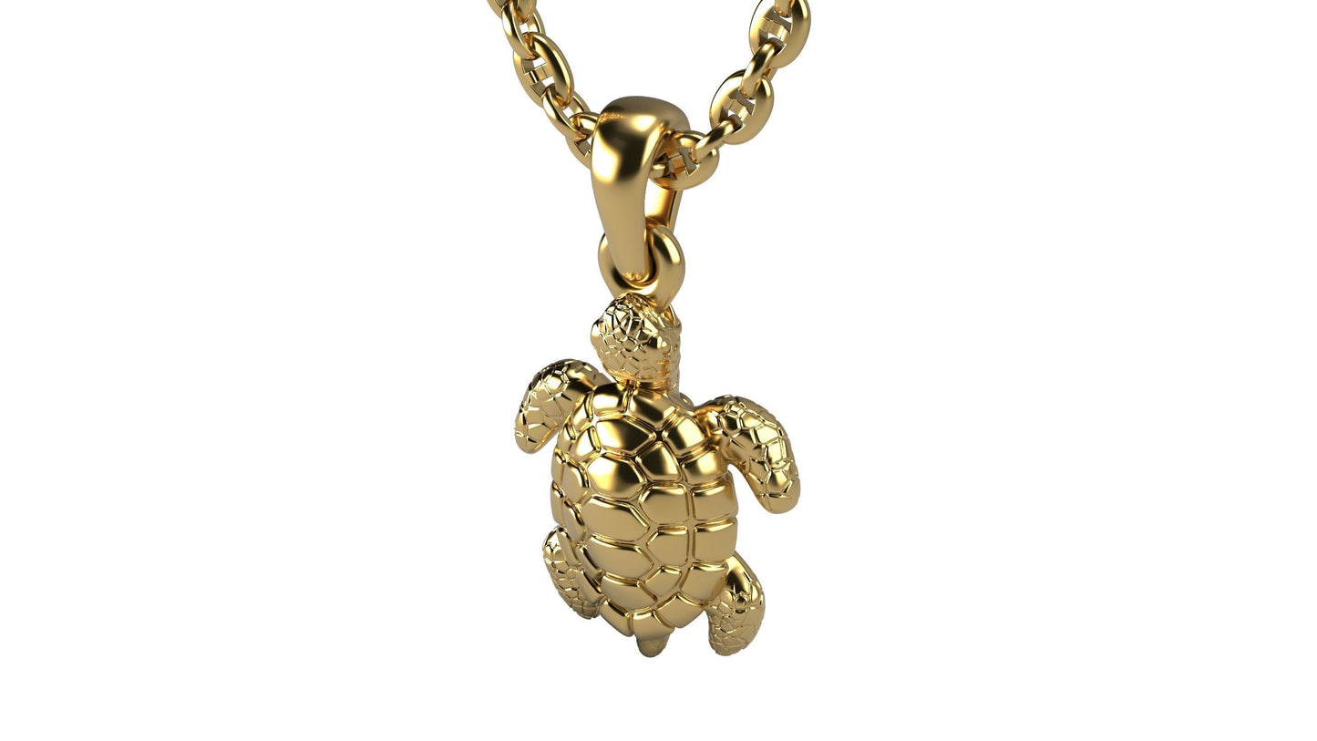 pendente tartaruga argento oro 18kt design unisex regalo donna made in italy