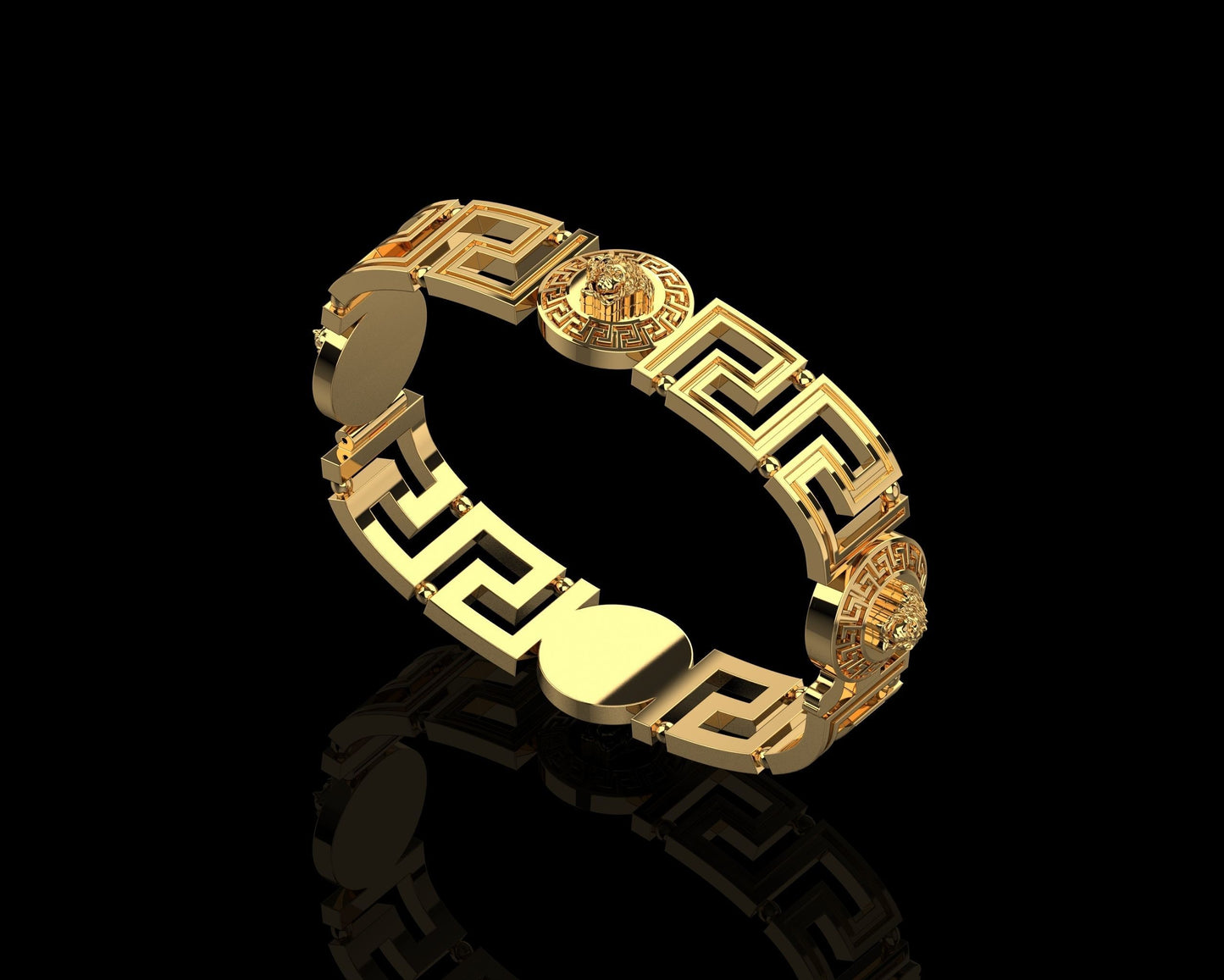 bracciale medusa oro 18kt solido robusto elegante prezioso donna regalo fidanzamento sposa lusso made in italy