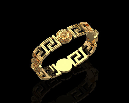 bracciale medusa oro 18kt solido robusto elegante prezioso donna regalo fidanzamento sposa lusso made in italy