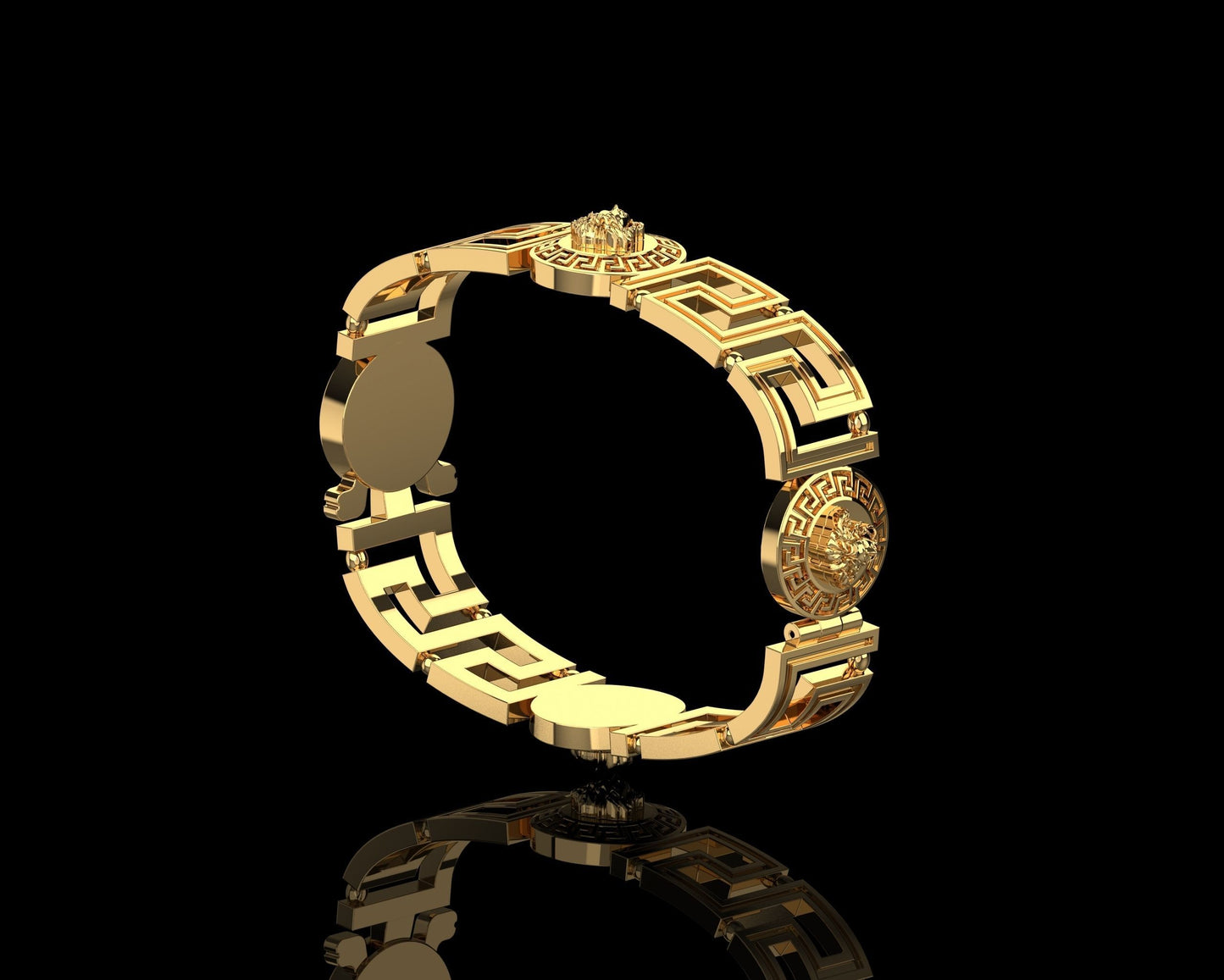 bracciale medusa oro 18kt solido robusto elegante prezioso donna regalo fidanzamento sposa lusso made in italy