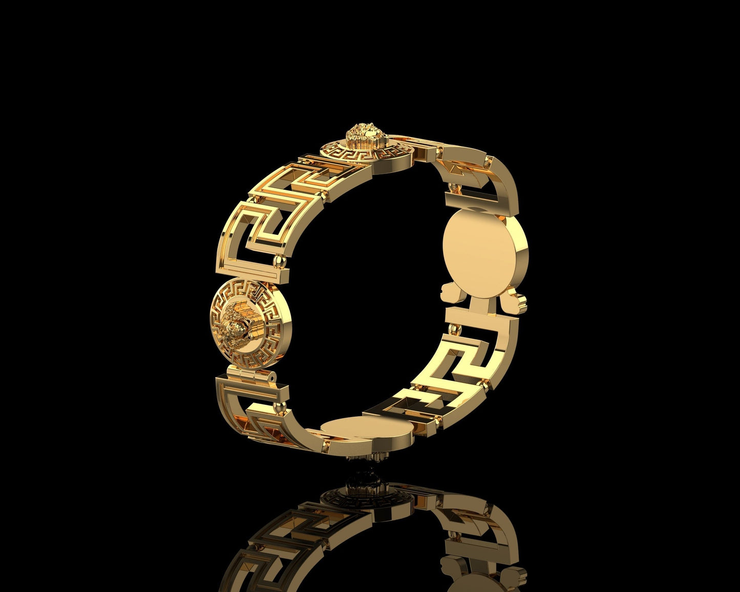 bracciale medusa oro 18kt solido robusto elegante prezioso donna regalo fidanzamento sposa lusso made in italy