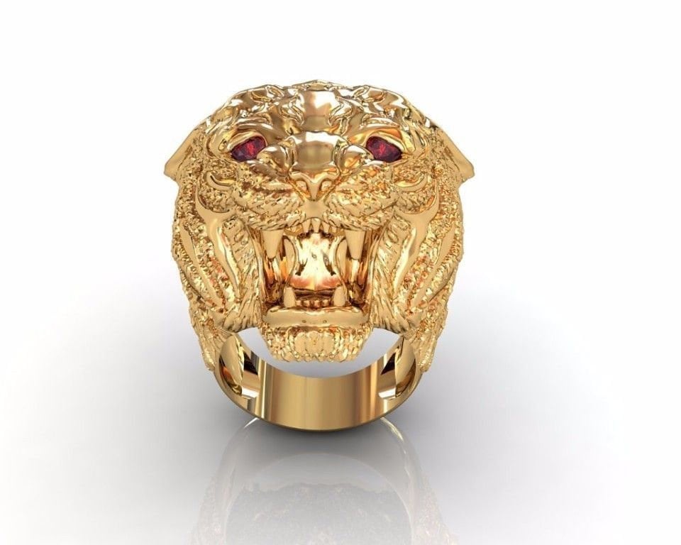 tiger ring 18kt