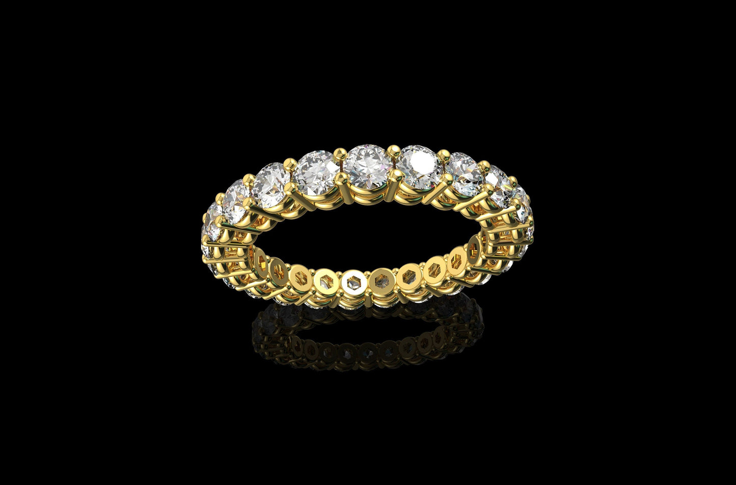 riviere ring in 18 kt gold white-yellow made in italy diamonds bride anniversary fashion fashion woman engagement gift