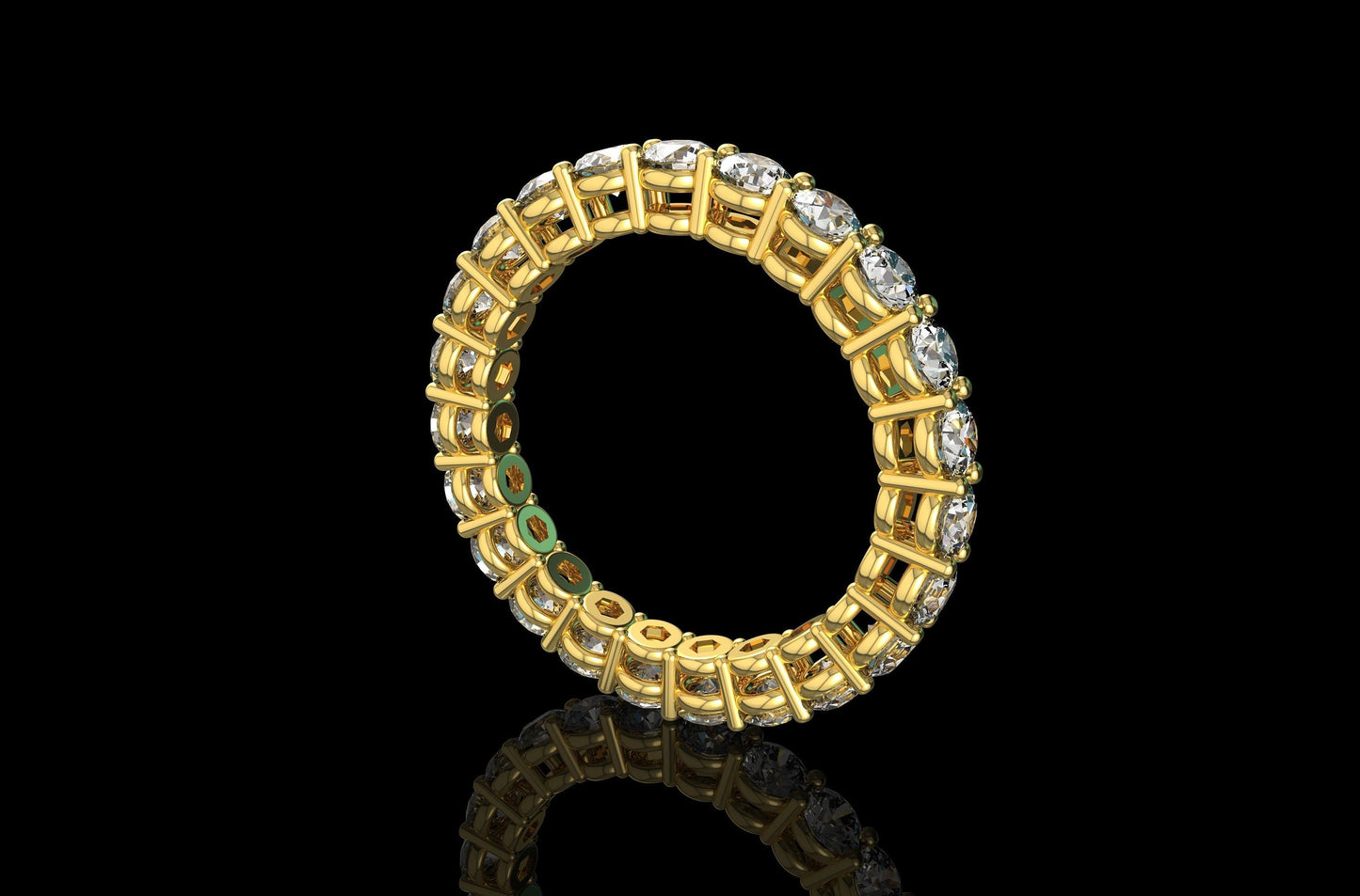 riviere ring in 18 kt gold white-yellow made in italy diamonds bride anniversary fashion fashion woman engagement gift