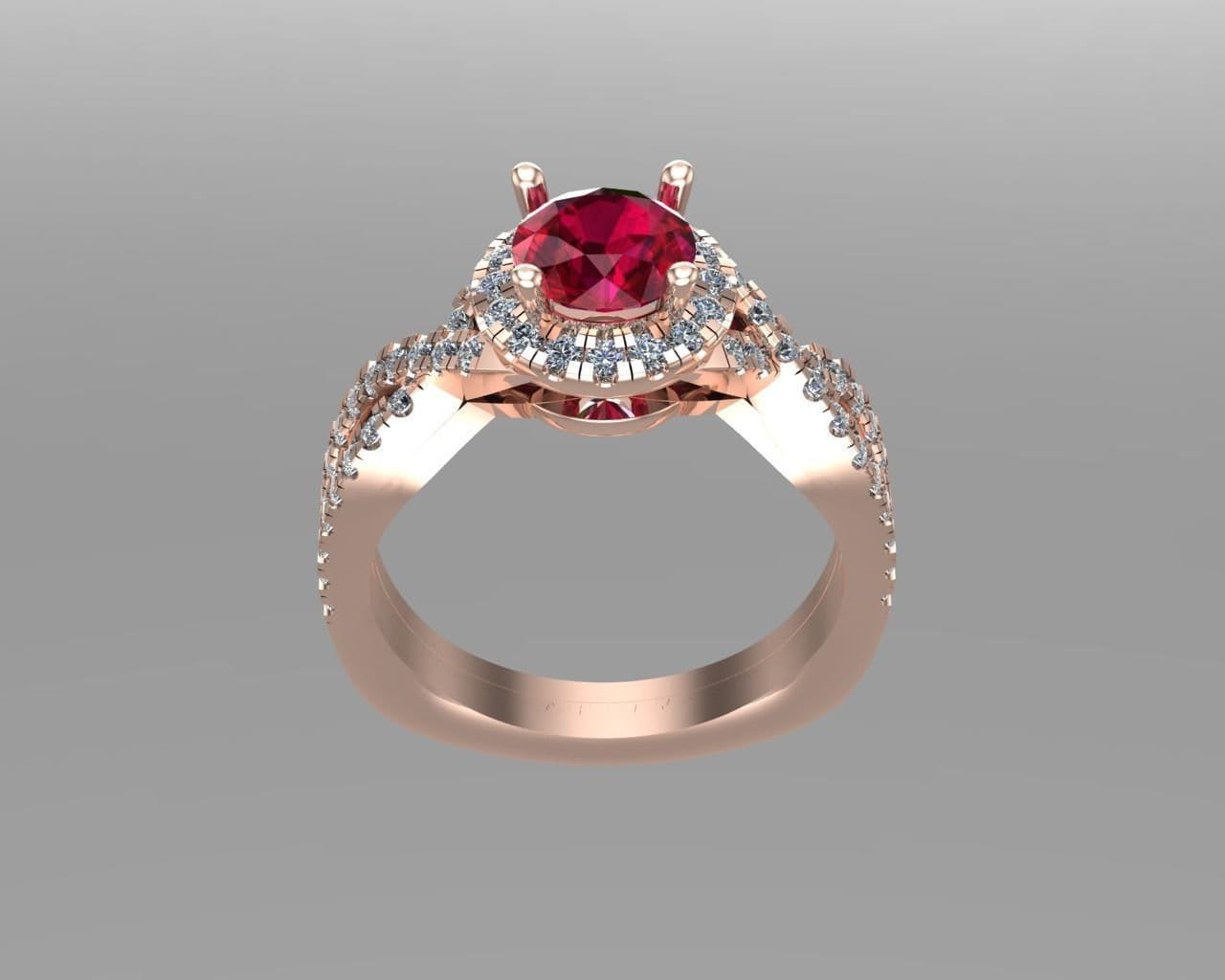 18kt white gold ring emerald ruby diamonds made in italy woman fashion gift luxury hand made precious bride engagement