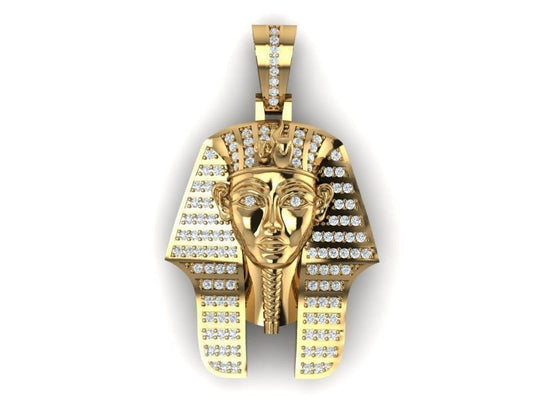 18kt yellow gold pendant pharaoh egypt diamonds made in italy precious luxury art fashion antique handmade design gift