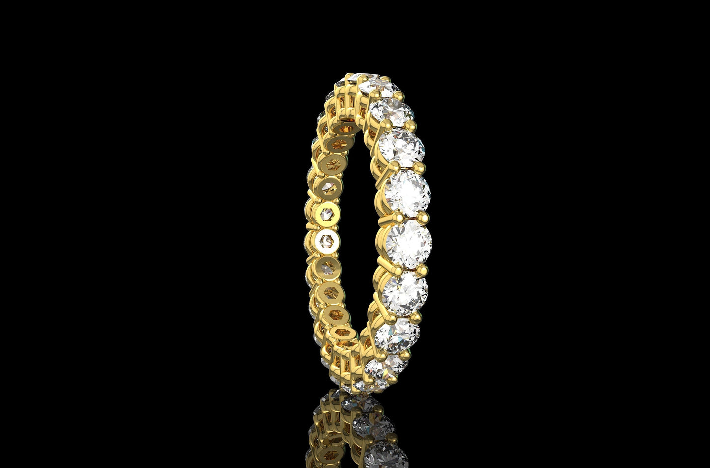 riviere ring in 18 kt gold white-yellow made in italy diamonds bride anniversary fashion fashion woman engagement gift